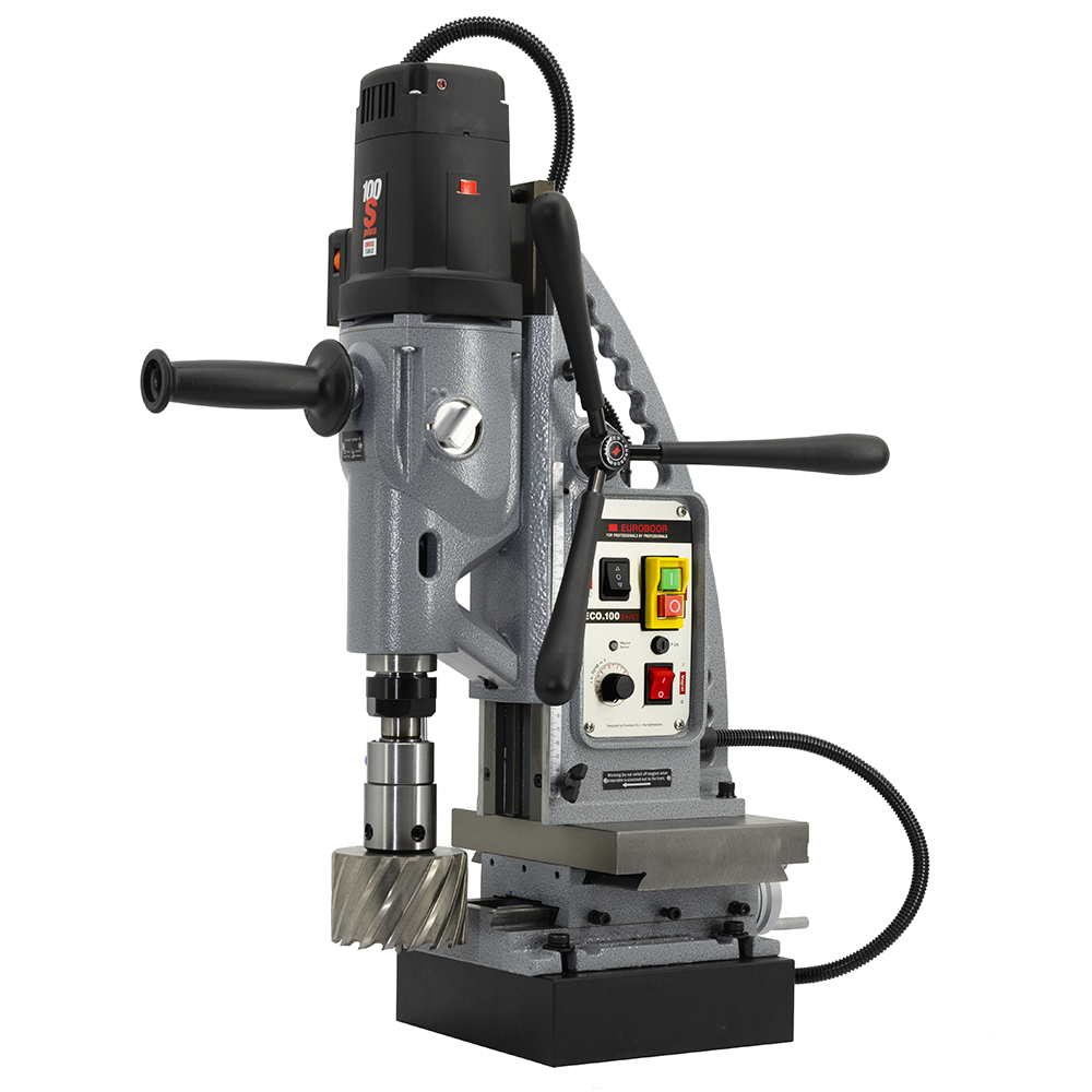 Euroboor-ECO.100S+CT2-Magneet -Kernboormachine-met-gratis-kernborenset Euroboor ECO.100S+CT2 Magneet Kernboormachine met gratis kernborenset