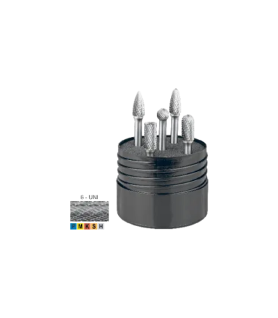 International Tools ECO PRO HM Set Stiftfrezen Form B‚ C‚ D‚ F‚ G 6-UNI Ø10