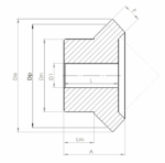 Conische tandwiel Moduul 2 Z=16/32T set 1:2 1