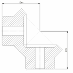 Conische tandwiel Moduul 3