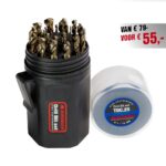 set bevat 25 spiraalboren. Verpakt in kunststof houder 2