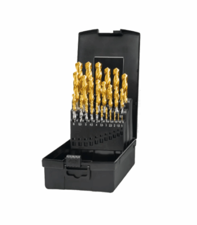 Phantom HSS Set spiraalboren DIN 338 TiN-tip (handgebruik) 1-10 x 0